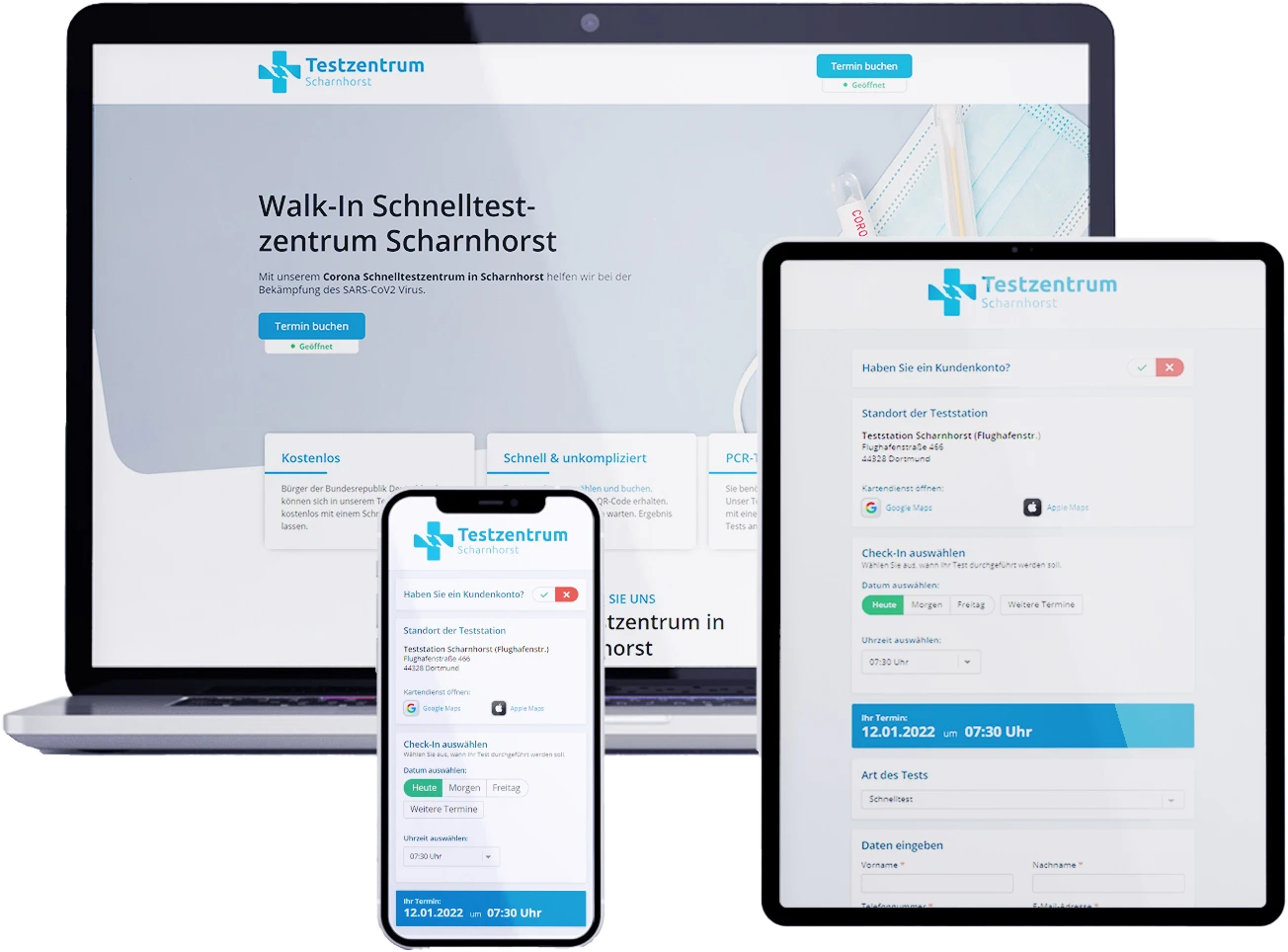 Screenshots der Software 'MyEasyTest'